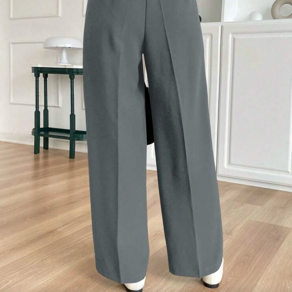 SHEIN 2 pairs of pants- Gray and Black Flare Work/Dress Pants